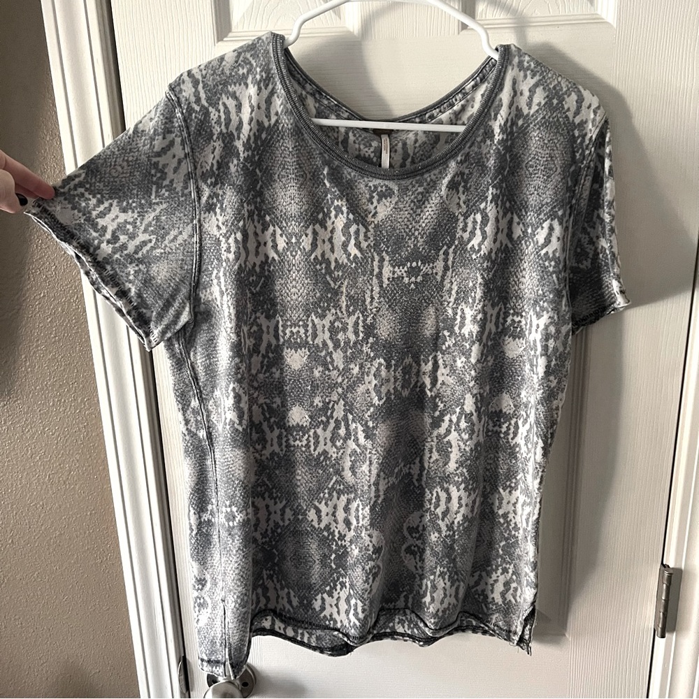 Free People Snakeskin Tee